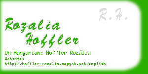 rozalia hoffler business card